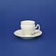 Espresso cup 75 ml and saucer 12 cm, Thun 1794 Carlsbad porcelain, BERNADOTTE ivory