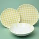 Plate set for 4 pers., yellow, G. Benedikt 1882