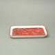 Platter small 21 x 14 x 2 cm red, new bone china EGAN