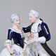 Pár rokoko 16 x 10,5 x 22 cm, Porcelánové figurky Duchcov
