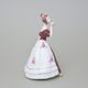 Lady With A Hat And Flowers, 12 x 14 x 19 cm, purple, Porcelain Figures Duchcov