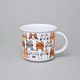 Hrnek Tina střední 240 ml, Kočky hnědo-oranžové, Český porcelán a.s.