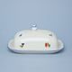 Butter dish for 250 g butter, Házenka ivory w/blue line, Český porcelán a.s.