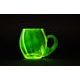 Glass OPTICA with handle (uranium glass), 300 ml, Glassworks Janov