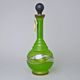 Studio Miracle: Dekantér / karafa zeleno-hnědá, 32,5 cm, ruční dekorace Vlasta Voborníková