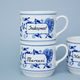Mug Leo 300 ml with inscription on request, Original Blue Onion Pattern