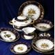 Dining set for 6 pers., Ophelie 677G, cobalt blue plus gold rose, Moritz Zdekauer 1810