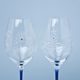 Celebration - Set of 2 Cut Wine Glasses 360 ml, Onion Pattern + Swarovski Crystals