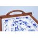 Cooking mat in wooden frame 37 x 30 cm (middle), Original Blue Onion Pattern