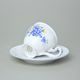 Coffee cup and saucer 150 ml / 14 cm, Thun 1794 Carlsbad porcelain, BERNADOTTE Forget-me-not-flower