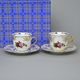 Cup 90 ml espresso + saucer 120 mm, 2 pcs. + gift box, Cecily roses, Carlsbad