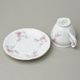 Cup and saucer coffee 150 ml / 15 cm, Thun 1794, karlovarský porcelán, BERNADOTTE climbing rose + gold