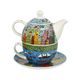 Tea for One James Rizzi - My New York City Day, Porcelain, 15,5 / 15,5 / 15,5 cm, Goebel