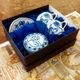 Set of coffee cups + sugar bowl in giftbox, Original Blue Onion Pattern