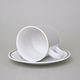 Cup 200 ml + saucer 15,5 cm, ELLA Black-Gold Stripes, Thun 1794 Carlsbad Porcelain