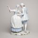 Dancing Couple Rococo 16 x 13 x 23 cm, Porcelain Figures Duchcov