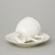 Coffee cup and saucer 220 ml / 16 cm, Thun 1794 Carlsbad porcelain, BERNADOTTE ivory + gold