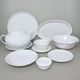 Dining set for 6 pers., Coups white, Thun 1794 Carlsbad porcelain