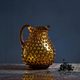 Crystal Jug 2000 ml, Amber - Polka Dot, Kvetna 1794 Glassworks