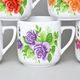 Hrnek Pětka 0,38 l, růže - sada 6 ks., Český porcelán a.s.