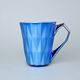 Mug Diamond Blue Titan, MATTE Blue And Platinum, 250 ml, Goldfinger porcelain