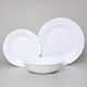 Plate set with bowls 18 cm, Ophelie white, Thun 1794