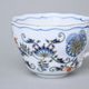 Šálek vysoký B 210 ml na kafe, rubínová červeň + zlato + cibulák, Český porcelán a.s.
