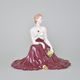 Lady sitting with roses 18 x 23 x 20 cm, Porcelain Figures Duchcov