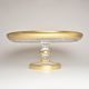 Sonne Crystal: Cabaret Bowl on stand 31 x 14 cm, Golden decoration