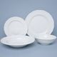 Plate set with salad bowls for 6 pers., Ophelie white, Thun 1794