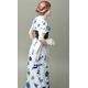 Dívka se snopem 53 cm, cibulák + kobalt, Porcelánové figurky Duchcov