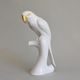 Parrot, 14,2 x 8,5 x 28,2 cm, White + Gold, Porcelain Figures Duchcov