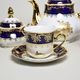 Mary-Anne 431: Tea set for 6 pers., cobalt + gold rose, Leander Loučky