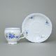 Coffee cup and saucer 220 ml / 16 cm, Thun 1794 Carlsbad porcelain, BERNADOTTE Forget-me-not-flower