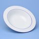 Plate deep 22 cm (450 ml), ELLA blue stripes, Thun 1794, karlovarský porcelán
