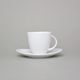 Cup 80 ml and saucer 120 mm, Thun 1794 Carlsbad porcelain, Loos white