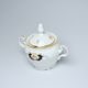 Sugar bowl 300 ml, Thun 1794 Carlsbad porcelain, BERNADOTTE arms