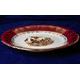 Dish round deep 32 cm, Carlsbad porcelain, hunting motive