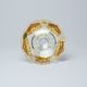 Cut Crystal Bowl on stand, 72 mm, Gold + Enamel, Jahami Bohemia