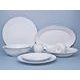 Dining set 28 pcs., White with blue line, Cesky porcelan a.s.