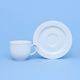 Cup 165 ml plus saucer 135 mm, Opal white, Thun 1794 Carlsbad porcelain