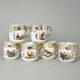 Mug Gustav 0,31 l, Hunting brown plus gold, 6 pcs., Carlsbad porcelain