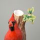 Vase 19 cm, Cardinal bird, FRANZ porcelain