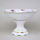 656: Fruit bowl footed h 16 cm, d 23 cm, Sonáta, flowers, Leander Loučky