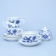 Cup plus saucer set for 4 (0.21 l ) plus sugar bowl, Original Blue Onion Pattern