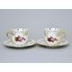 Cup 90 ml espresso + saucer 120 mm, 2 pcs. + gift box, Cecily roses, Carlsbad