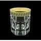 Astra Gold: Whisky and cognac glass 280 ml, Crystal, Provenza, Antique Golden Black decor