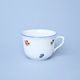 Mug R (cup) 0,25 l, flowers + blue line, Český porcelán a.s.