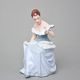 Lady with mirror 12,5 x 11 x 15,5 cm, Luxor, Porcelain Figures Duchcov