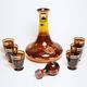 Egermann: Wine Set Amber Yellow Stain, h: 30 cm, 7 pieces